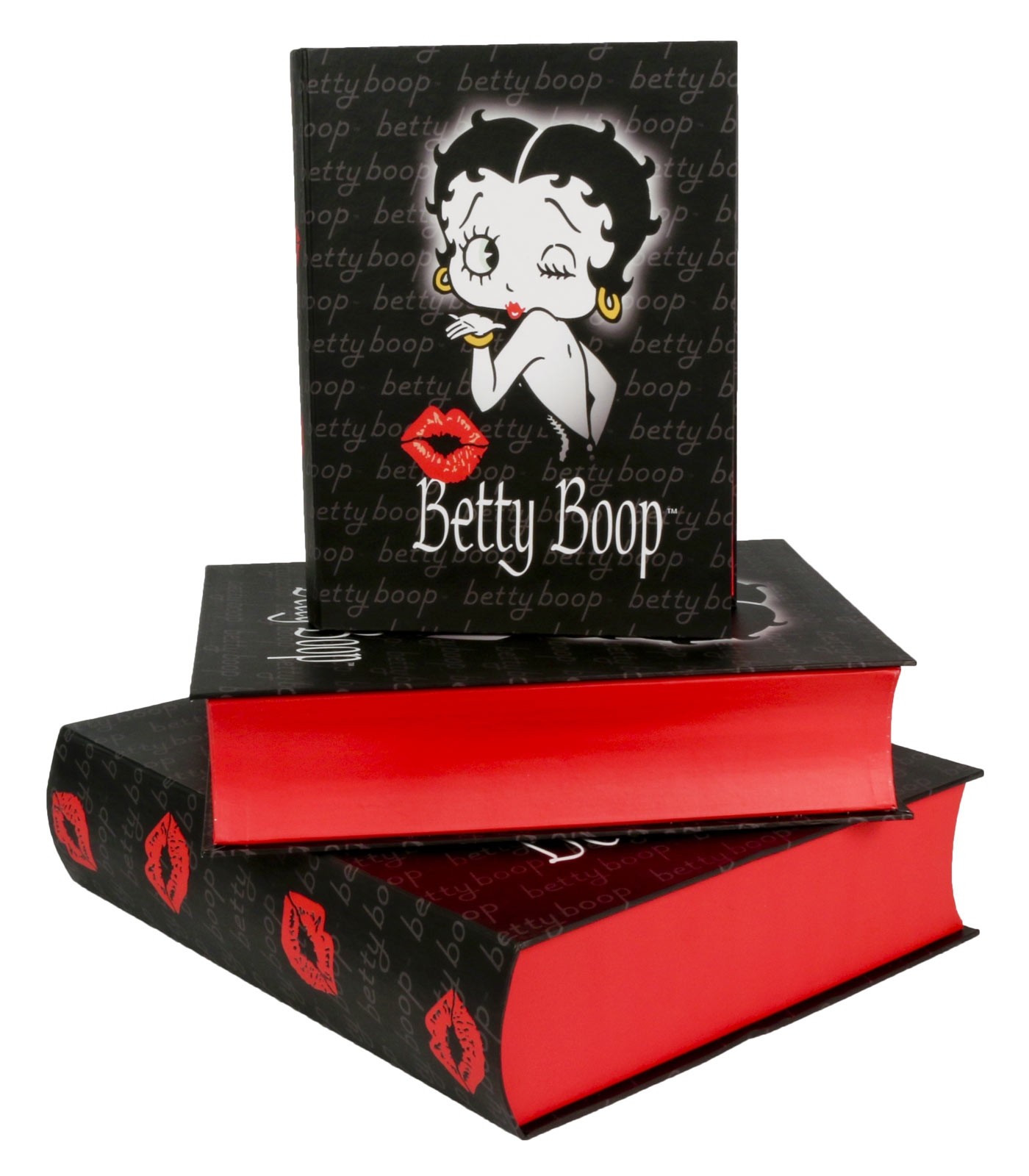 Set Of 3 Betty Boop Book Boxes 29.8cm