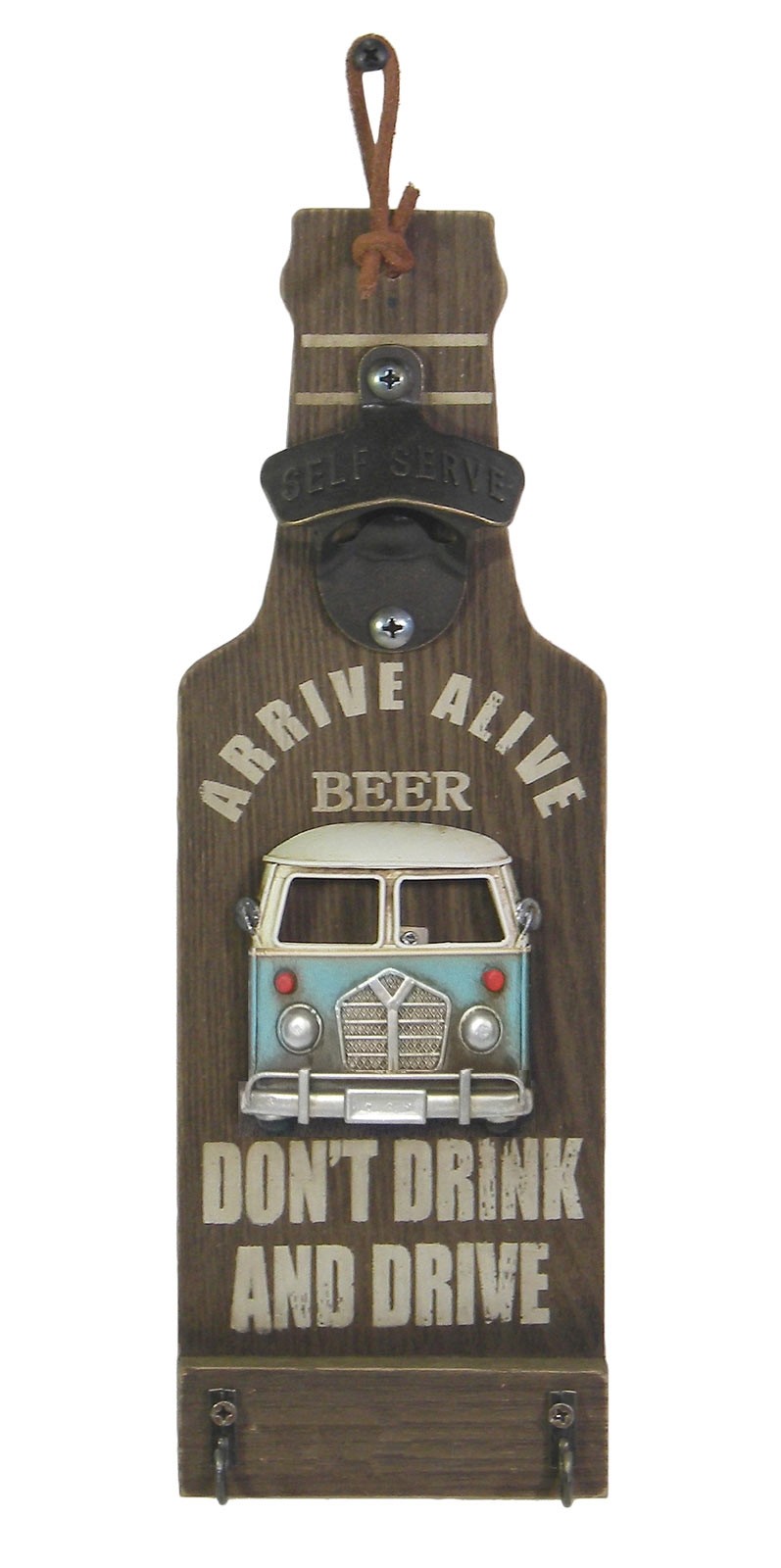 Camper Van Design Wall Bottle Opener - 32cm