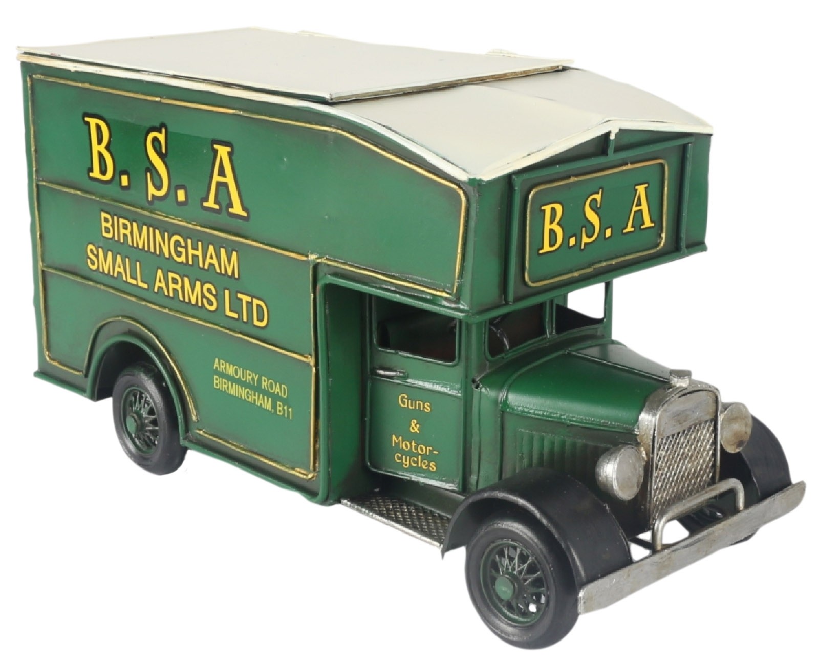 BSA Vintage Van Storage Box - Green  33cm TBD
