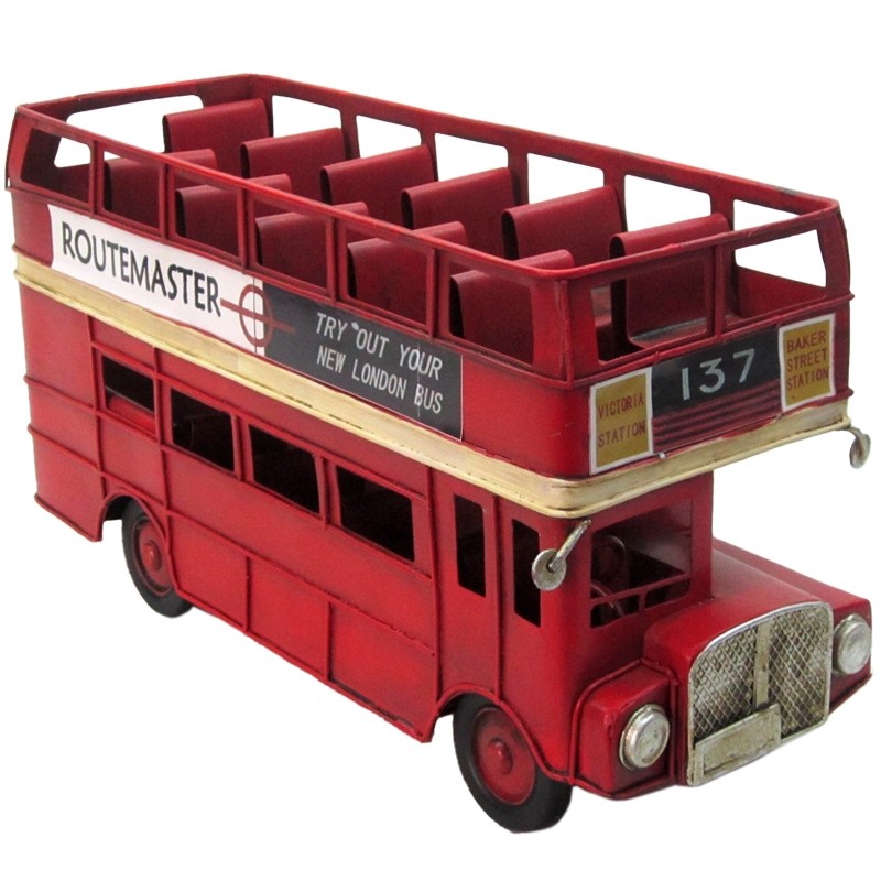 Open Top London Double Decker Bus- 25cm