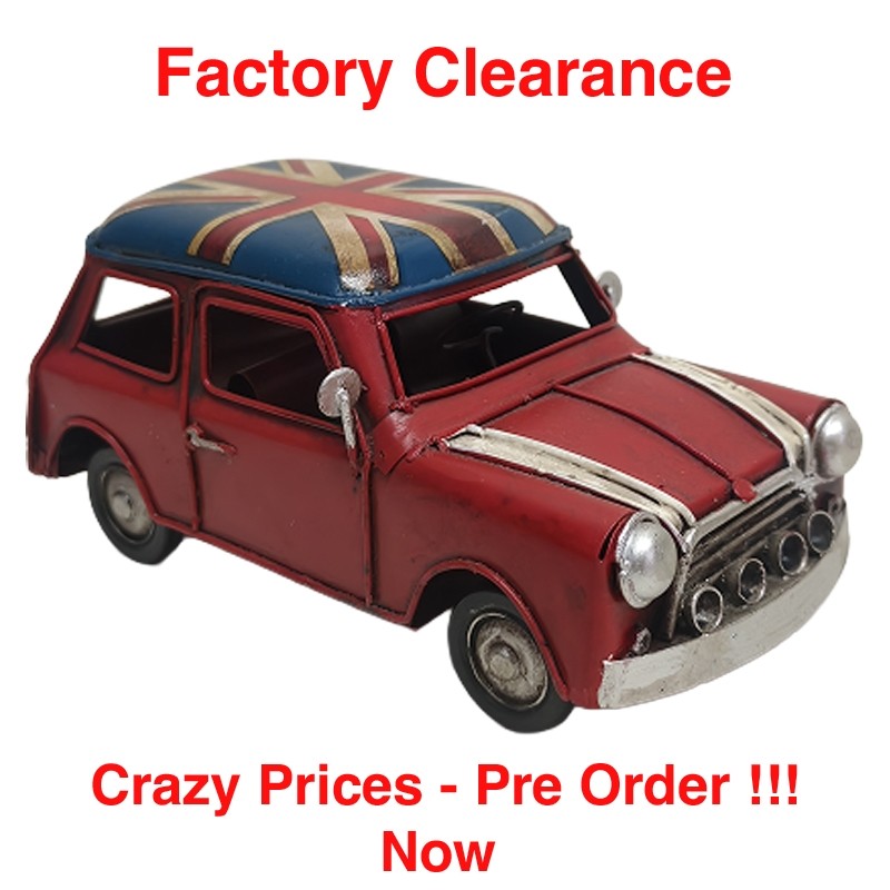 Nostalgia 60s Car Union Flag Roof - 16cm