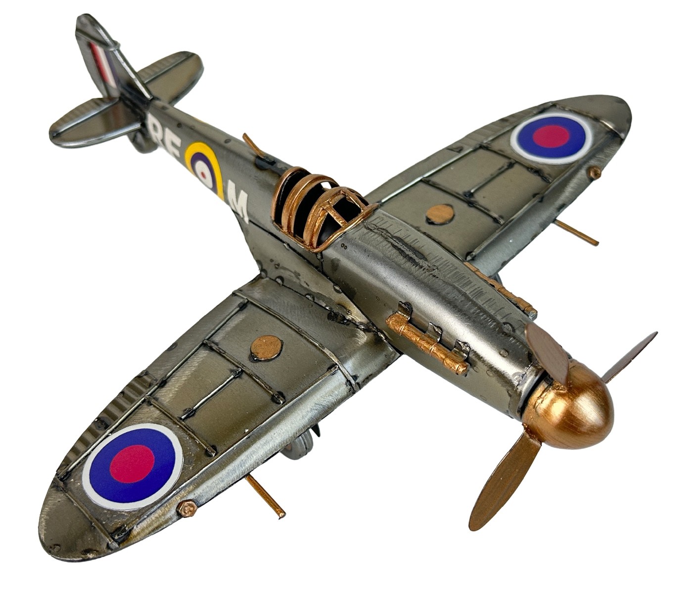 Spitfire Plane Polished Metal  - 21cm