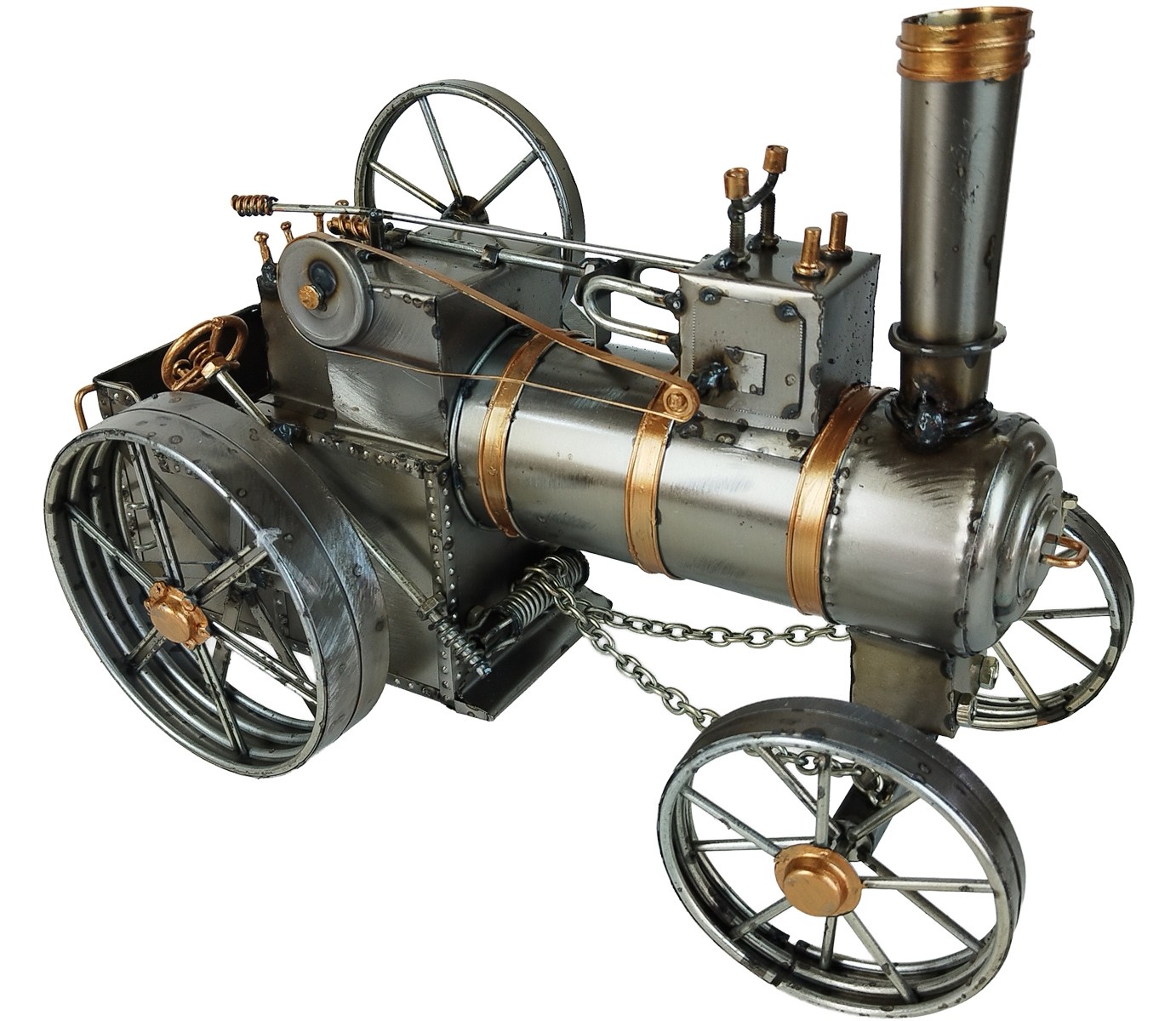 Polished Metal Vintage Steam Train - 29.5cm