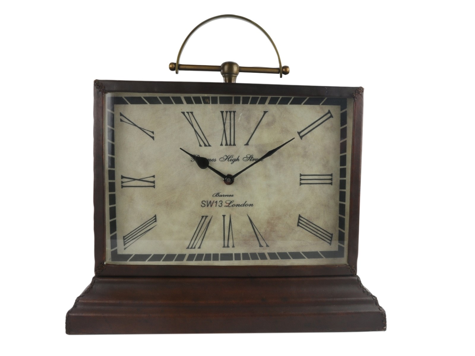43cm Leather Mantle Clock **Slight Seconds**