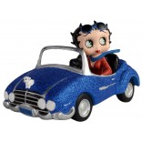 Betty Boop In Motor Car - Blue Glitter ** 30cm