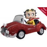 Betty Boop In Motor Car - Red Glitter ** 30cm