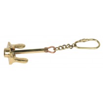 Brass Anchor Keyring 14cm