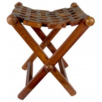 Sheesham Wood Folding Stool - 48cm