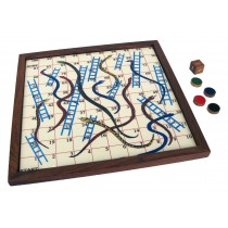 Snakes & Ladders Game - Sheesham Wood - 25.8cm