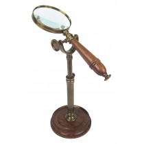Magnifying Glass On Stand (Extends) Sheesham Wood - 28cm