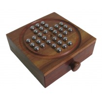 Solitaire With Drawer Sheesham Wood - 14cm
