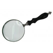 Sheesham Wood Magnifying Glass With Black Handle 25cm - (4 inch Dia)