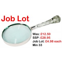 6" x 36 cm - Large Magnifier With Cut Glass Handle  - JOB LOT (Min 33)