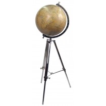 168.5cm Large Globe On Nickel Stand With 45cm Dia. Globe