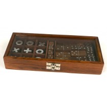 Multi Game Set - Domino, Dice, Tic Tac Toe 22.8cm