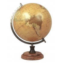 Large Globe On Wooden Base Dia: 28cm * SECONDS *