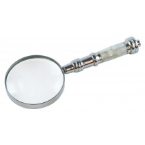 Magnifying Glass White Handle (5cm Dia) MUST BUY IN BATCHES OF 4 12.5cm