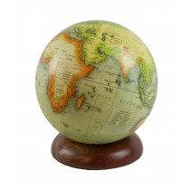 Globe On Wooden Base 15cm