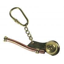 Whistle Keyring Brass/Copper (Batches of 12) 8.5cm