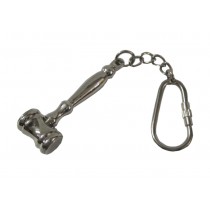 Gavel Keyring Nickel 7.5cm