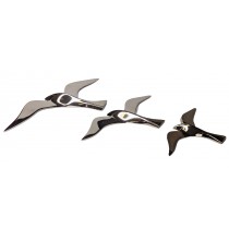 Set of 3 Seagulls - 25, 20, 15cm - 25cm - Nickel Plated