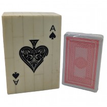 Ace of Spades Bone Card Box - 12cm