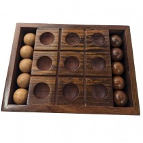 Sheesham Wood Tick Tack Toe - 16.5cm