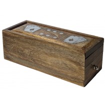 Double Card, Dominoes and Dice Box - 24cm