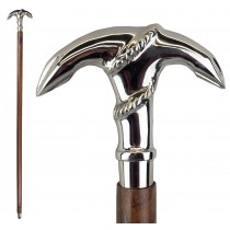 Anchor Swagger Cane - Nickel Plated & Sheesham Wood 97cm