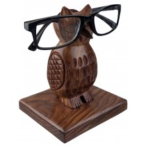 Owl Glasses Stand - Sheesham Wood 14.5cm