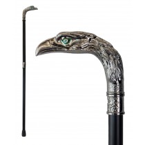 Silver Vulture/Eagle Swagger Cane / Walking Stick - 90cm