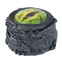 Dragon Round Green Eye Box 10.5cm