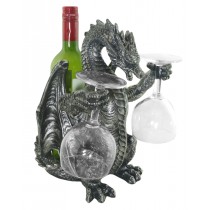 Dragon Wine Bottle & Glass Holder 29.5cm