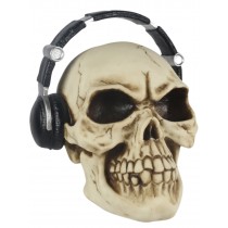 Skull With Headphones 21.5cm