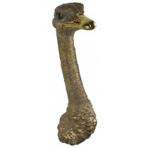 Gold Ostrich Head Wall Art 72cm