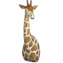 Natural Giraffe Head & Neck Wall Art 61cm