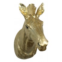 Gold Zebra Head Wall Art 46cm