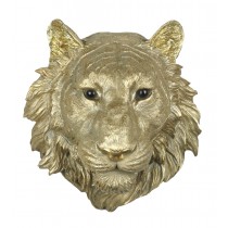 Gold Tiger Head Wall Art 37.5 cm