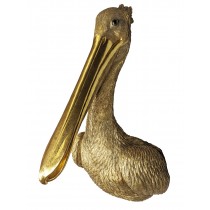 Gold Pelican Head Wall Art 61.5cm 