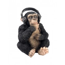 Chimp With Headphones - 17.5cm