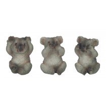 Set of 3 No Evil - Koala 8cm