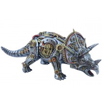 Steampunk Triceratops - 37.5cm Silver