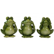 Set of 3 No Evil Frog Sets - 9cm