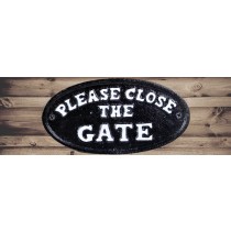Oval Sign - Please Close The Gate 17cm