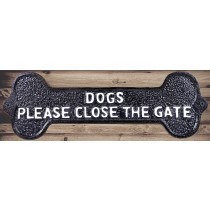 Large Sign - Dogs, Please Close The Gate 34cm