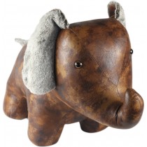 Giant Faux Leather Elephant Doorstop / Foot Stool - Length 86cm  