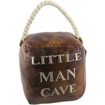 Faux Leather Little Man Cave Doorstop (Case Price for Case Qty Only)