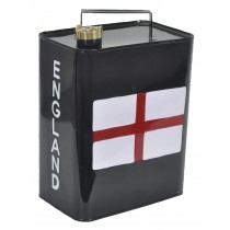 St George England Flag Black Petrol Can 33cm