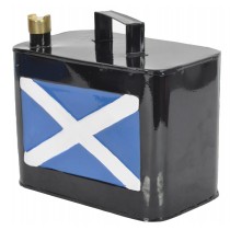 St Andrews Cross Scotland Flag Small Black Petrol Can 26cm