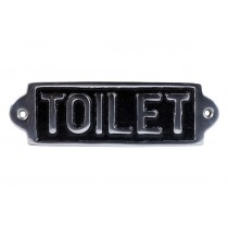 Toilet Sign  - Polished Aluminium Sign - 18cm